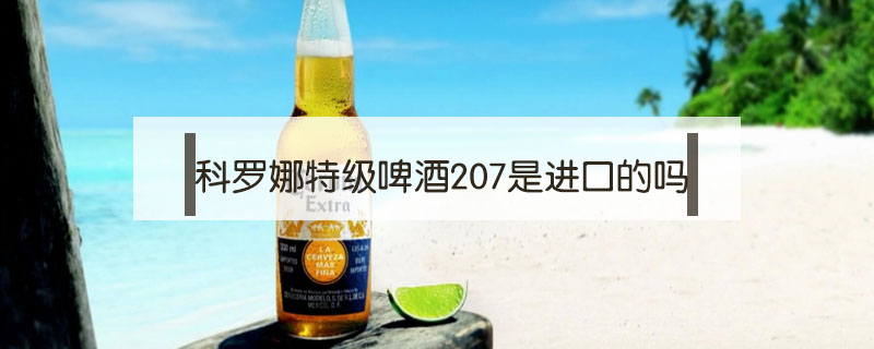 科罗娜特级啤酒207是进口的吗