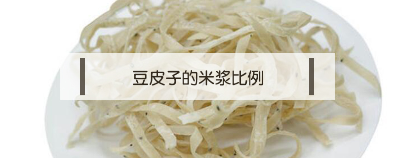 豆皮子的米浆比例
