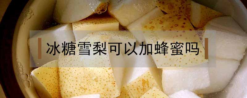 冰糖雪梨可以加蜂蜜吗