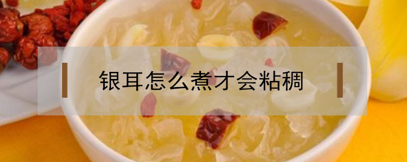 银耳怎么煮才会粘稠