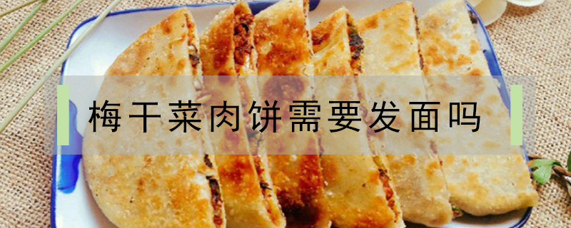 梅干菜肉饼需要发面吗