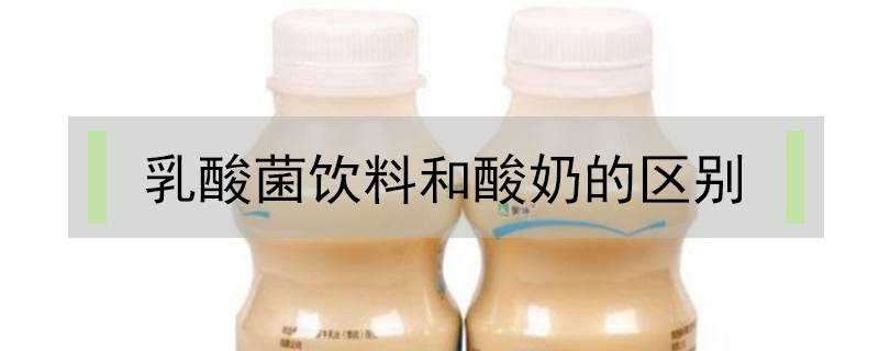 乳酸菌饮料和酸奶的区别