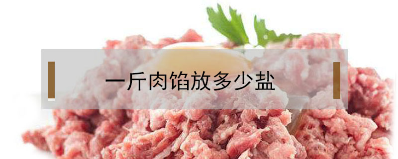 一斤肉馅放多少盐