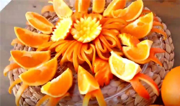 温暖向日葵创意水果拼盘图片 创意水果拼盘制作方法