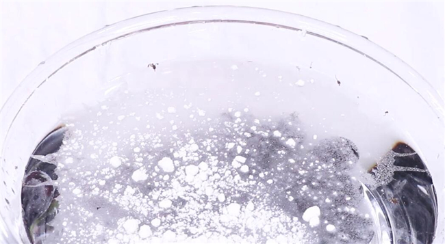 用少许面粉放入水中搅匀，然后将葡萄放入面粉或淀粉水中浸泡20分钟，能够吸附葡萄皮表层的污染物。