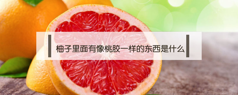 柚子里面有像桃胶一样的东西是什么