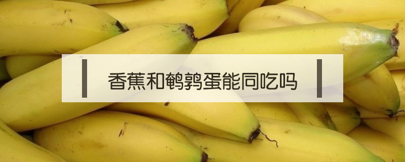 香蕉和鹌鹑蛋能同吃吗