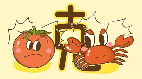 大闸蟹不能和柿子一起吃吗