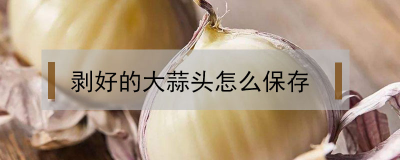 剥好的大蒜头怎么保存