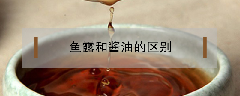 鱼露和酱油的区别