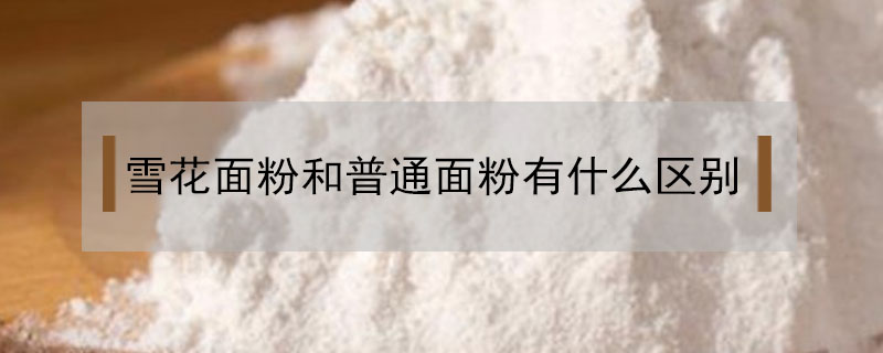 雪花面粉和普通面粉有什么区别