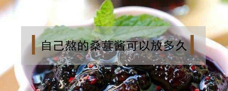 自己熬的桑葚酱可以放多久